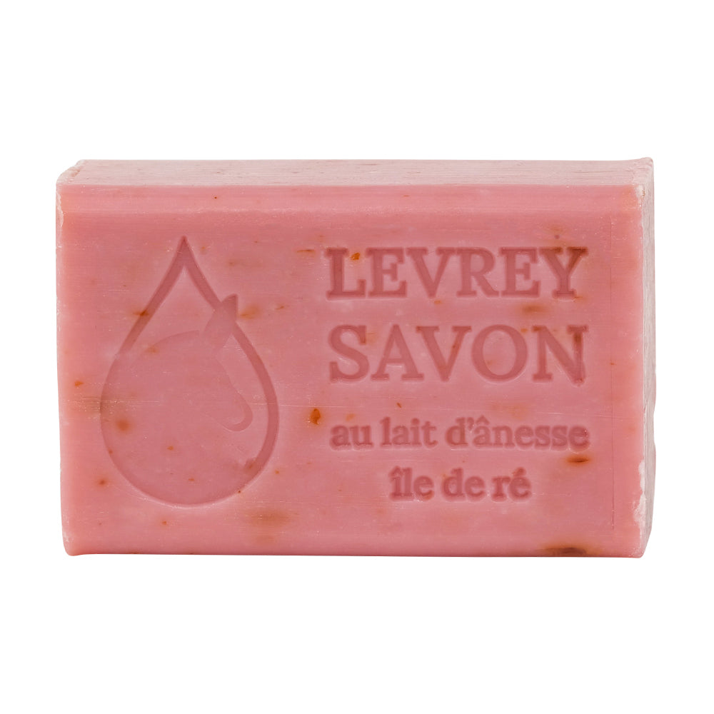 Savon au lait d'ânesse Bio Roses Trémières Exfoliant