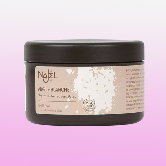 Masque Argile Blanche Pure pour Peaux Sèches et Sensibles