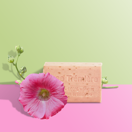 Savon au lait d'ânesse Bio Roses Trémières Exfoliant