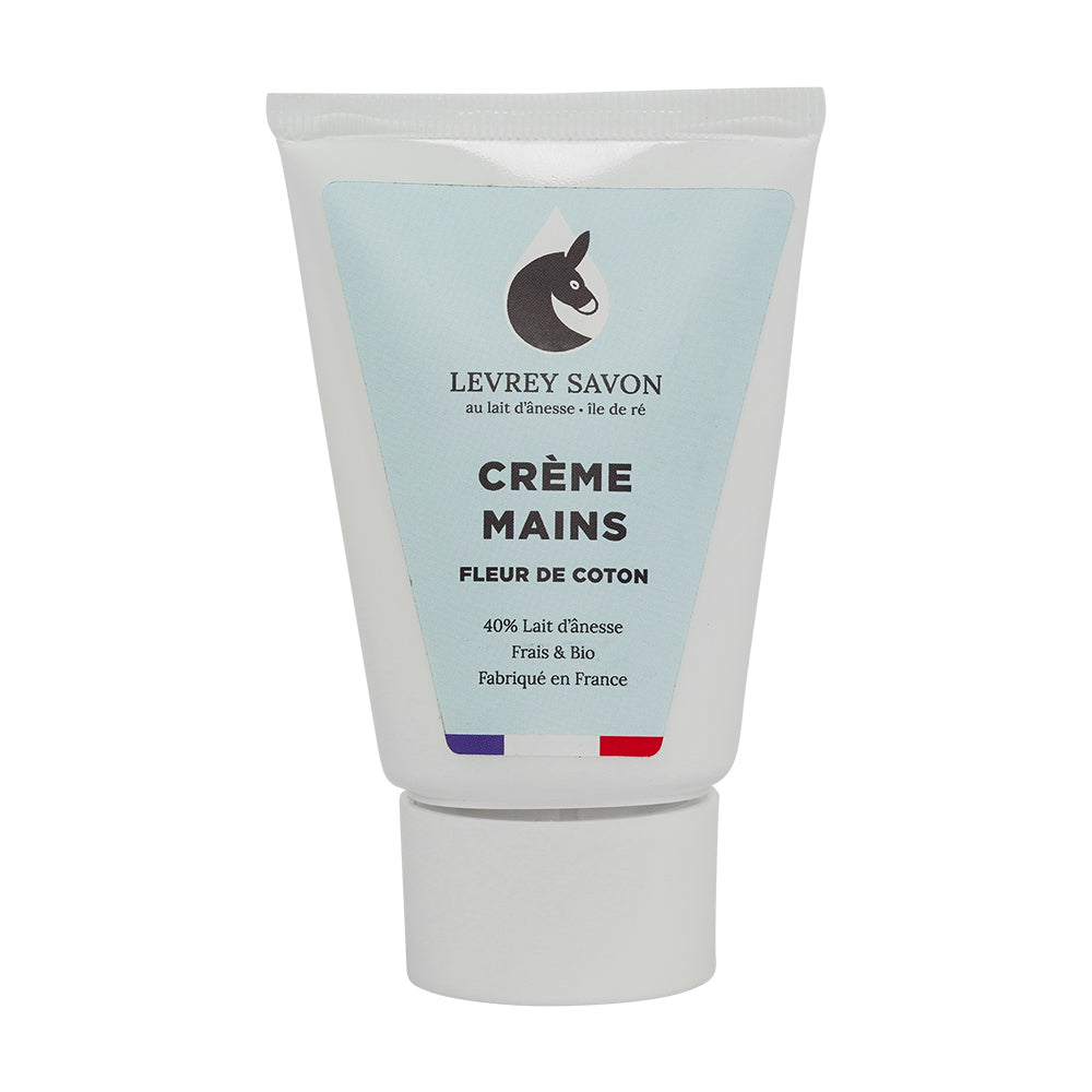 Crème mains fleur de coton 40% de lait d’ânesse frais et bio