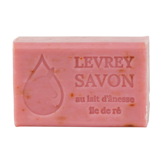 Savon au lait d'ânesse Bio Roses Trémières Exfoliant